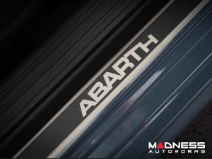 FIAT 500 Door Sills - Stainless Steel - ABARTH Logo